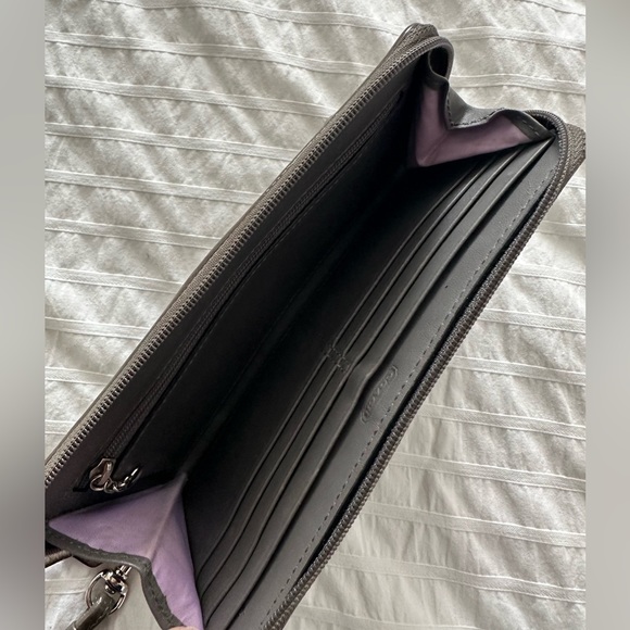 Coach silver leopard print wristlet/wallet - Picture 9 of 12